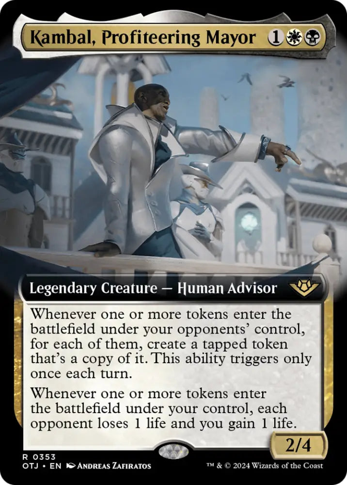 Kambal Profiteering Mayor (Extended Art) [Outlaws of Thunder Junction] - MTG Single