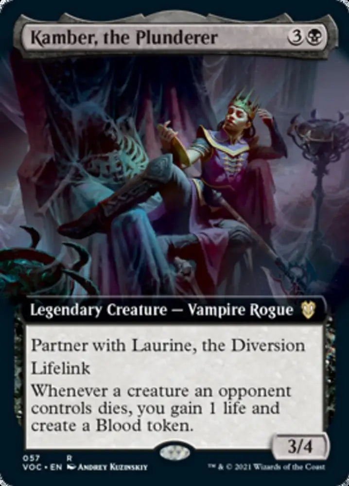 Kamber the Plunderer (Extended Art) [Innistrad: Crimson Vow Commander] - MTG Single