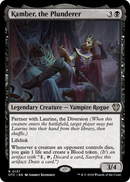 Kamber the Plunderer [Outlaws of Thunder Junction Commander] - MTG Single