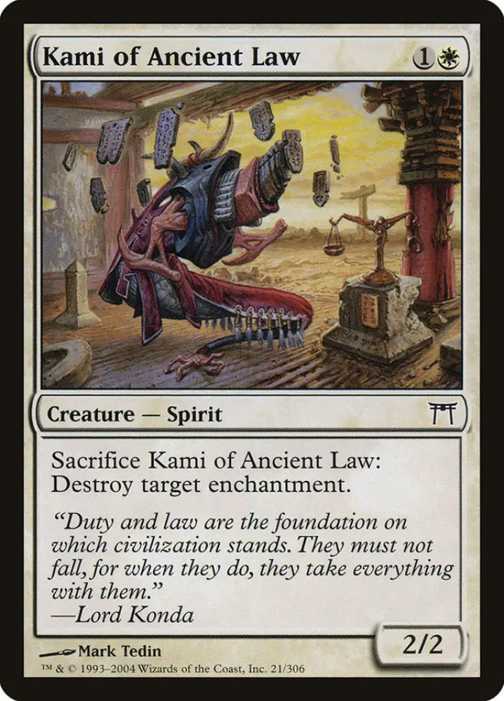 Kami of Ancient Law [Champions of Kamigawa] - MTG Single