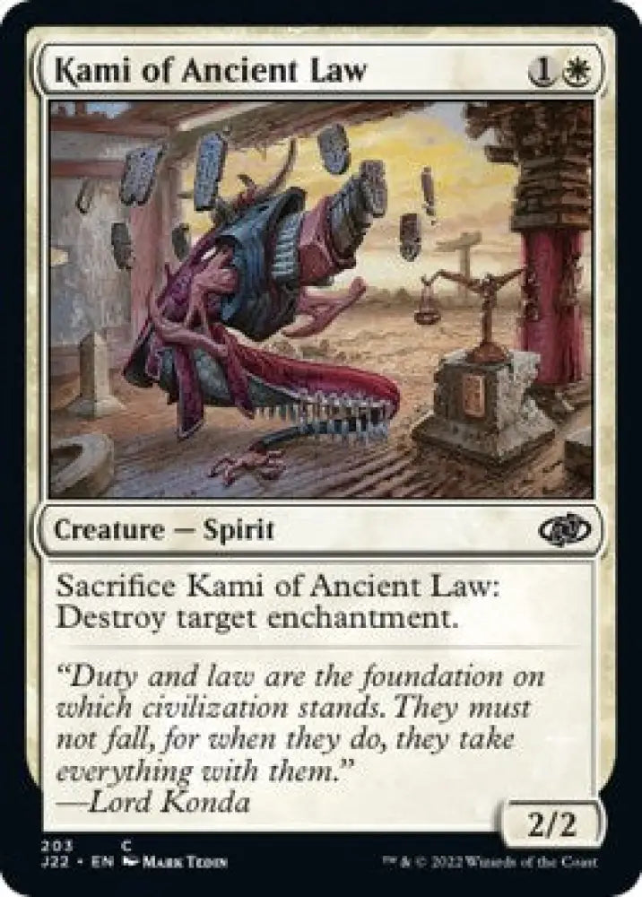 Kami of Ancient Law [Jumpstart 2022] - MTG Single