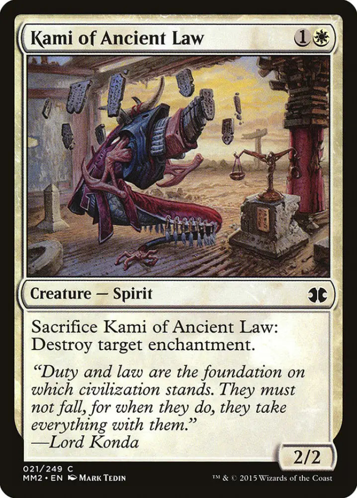 Kami of Ancient Law [Modern Masters 2015] - MTG Single
