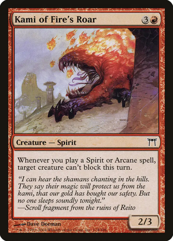 Kami of Fire’s Roar [Champions of Kamigawa] - MTG Single