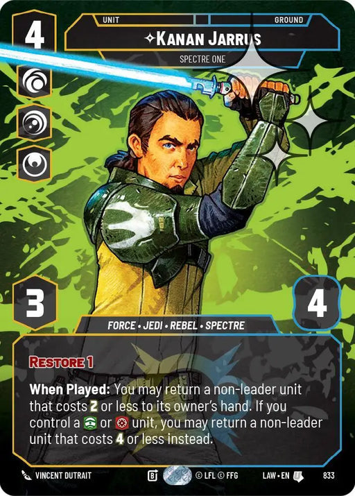 Kanan Jarrus - Spectre One (Prestige Foil) (833) [A Lawless Time]