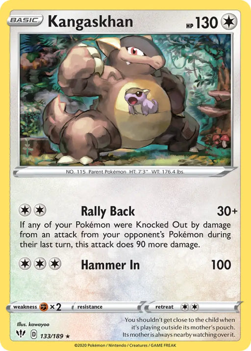 Kangaskhan (133/189) [Sword & Shield: Darkness Ablaze] - Pokemon Single