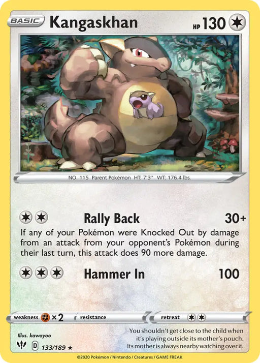 Kangaskhan (133/189) (Theme Deck Exclusive) [Sword & Shield: Darkness Ablaze] - Pokemon Single
