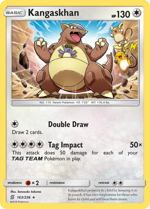 Kangaskhan (163/236) [Sun & Moon: Unified Minds] - Pokemon Single