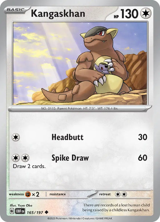 Kangaskhan (165/197) [Scarlet & Violet: Obsidian Flames] - Pokemon Single