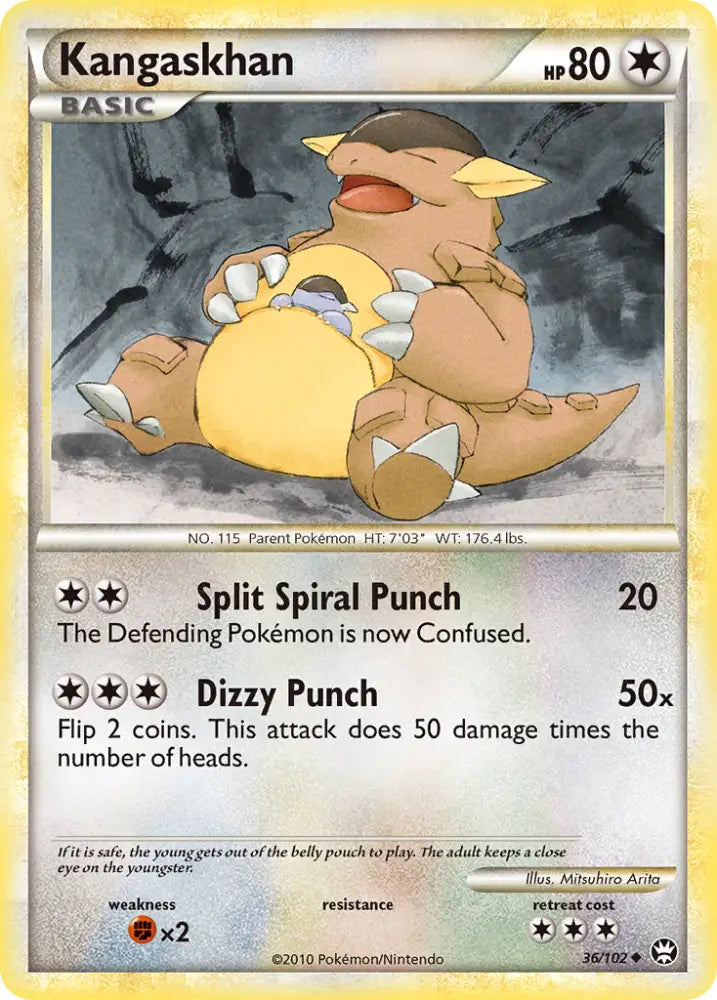 Kangaskhan (36/102) [HeartGold & SoulSilver: Triumphant] - Pokemon Single