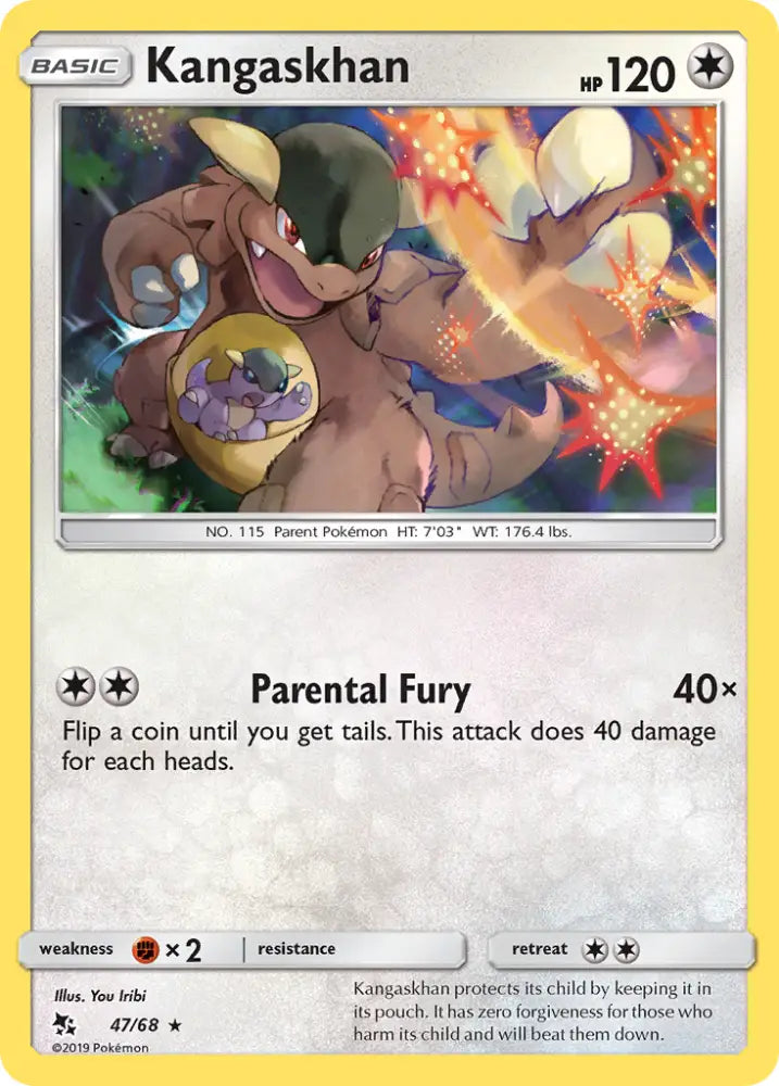 Kangaskhan (47/68) [Sun & Moon: Hidden Fates] - Pokemon Single