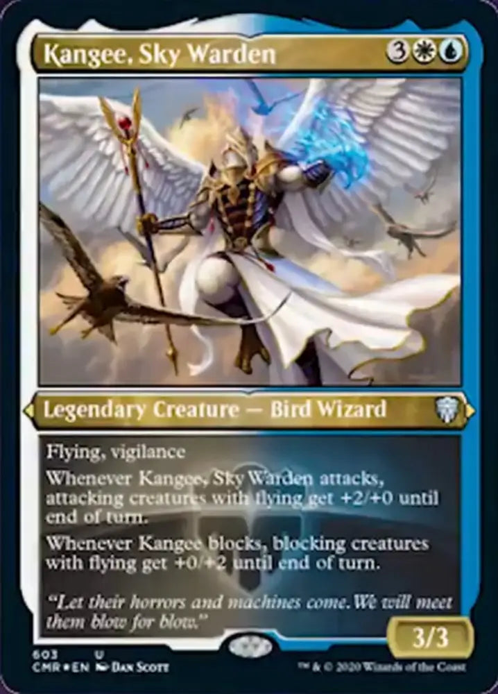 Kangee Sky Warden (Etched) [Commander Legends] - MTG Single
