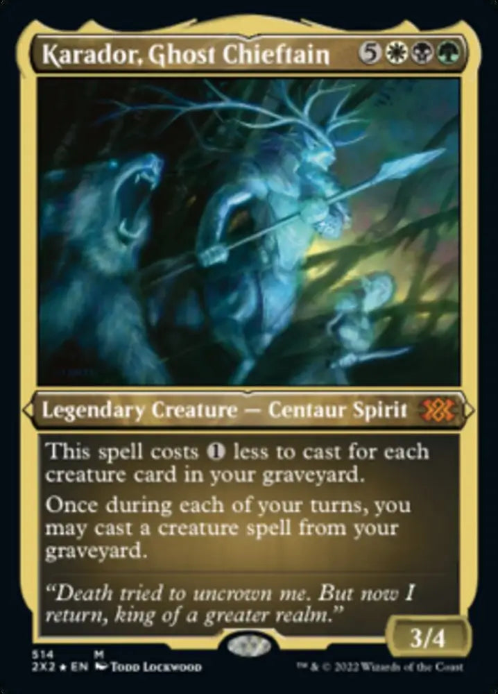 Karador Ghost Chieftain (Foil Etched) [Double Masters 2022] - MTG Single
