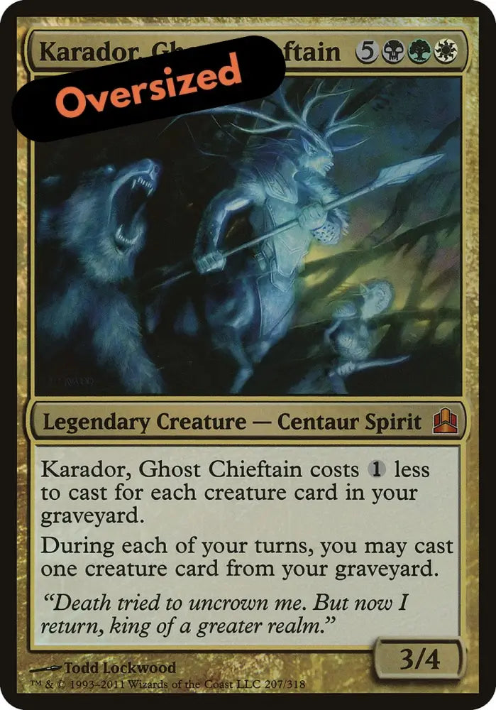 Karador Ghost Chieftain (Oversized) [Commander 2011 Oversized] - MTG Single