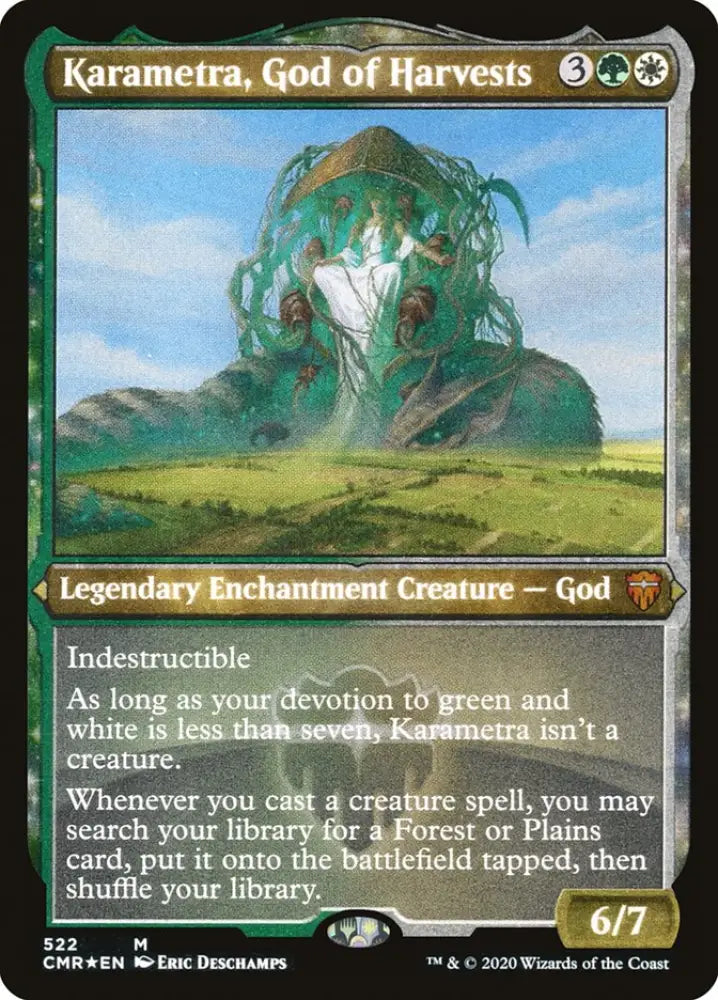 Karametra God of Harvests (Etched) [Commander Legends] - MTG Single