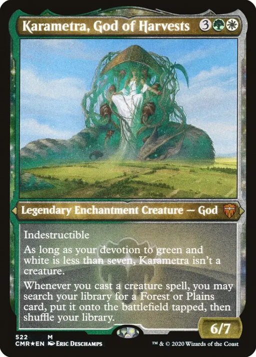 Karametra God of Harvests (Etched) [Commander Legends] - MTG Single