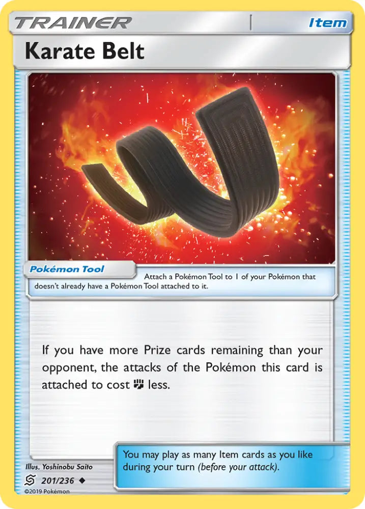 Karate Belt (201/236) [Sun & Moon: Unified Minds] - Pokemon Single