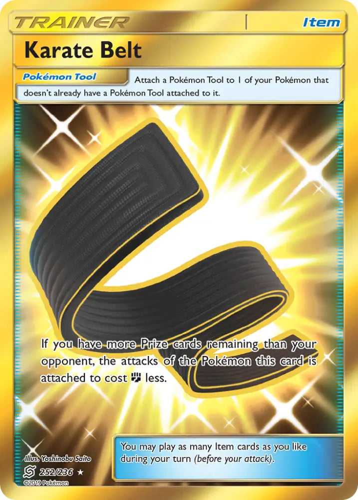 Karate Belt (252/236) [Sun & Moon: Unified Minds] - Pokemon Single
