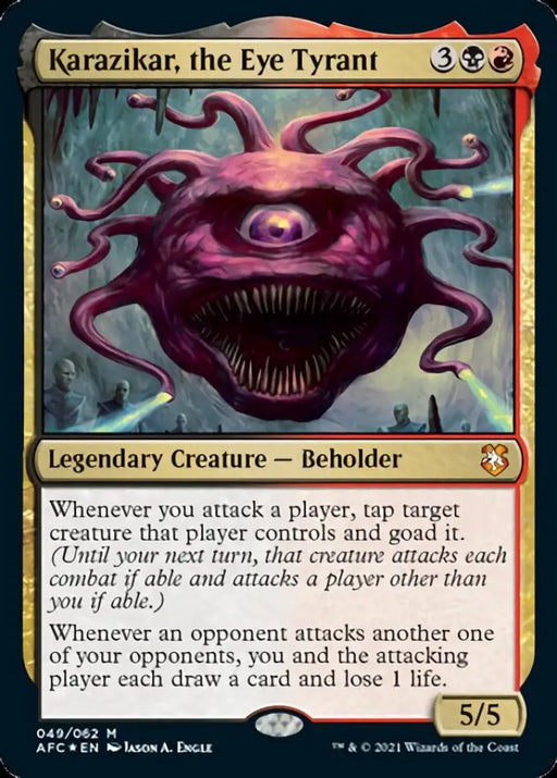 Karazikar the Eye Tyrant [Dungeons & Dragons: Adventures in the Forgotten Realms Commander] - MTG Single