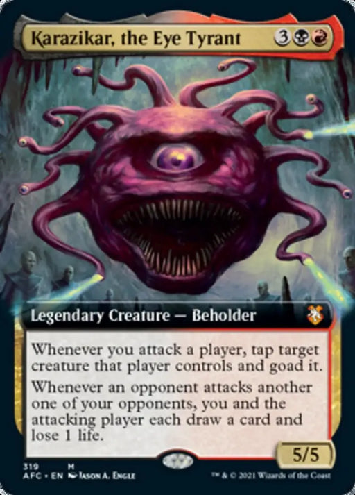 Karazikar the Eye Tyrant (Extended Art) [Dungeons & Dragons: Adventures in the Forgotten Realms Commander] - MTG Single
