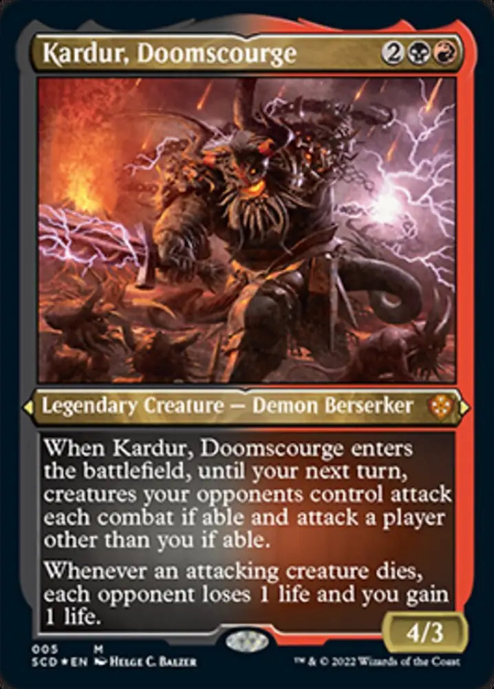 Kardur Doomscourge (Foil Etched) [Starter Commander Decks] - MTG Single