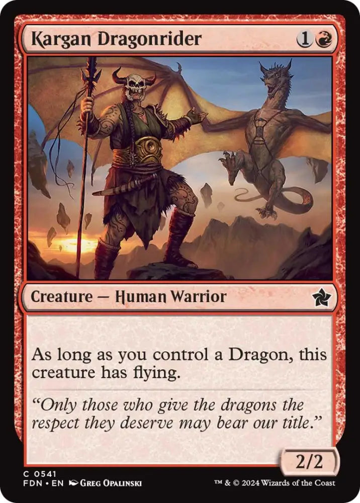 Kargan Dragonrider [Foundations] - MTG Single