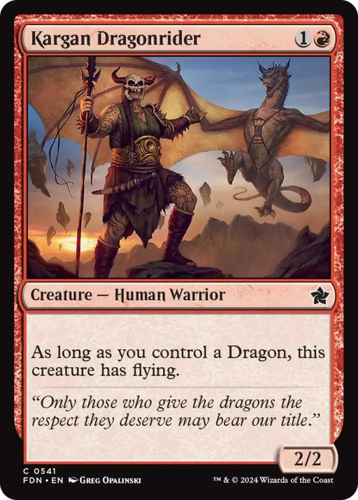 Kargan Dragonrider [Foundations] - MTG Single
