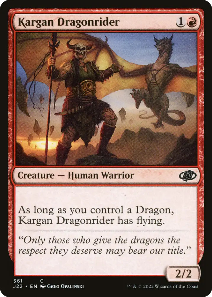 Kargan Dragonrider [Jumpstart 2022] - MTG Single