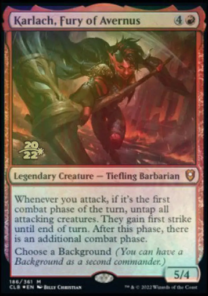 Karlach Fury of Avernus [Commander Legends: Battle for Baldur’s Gate Prerelease Promos] - MTG Single