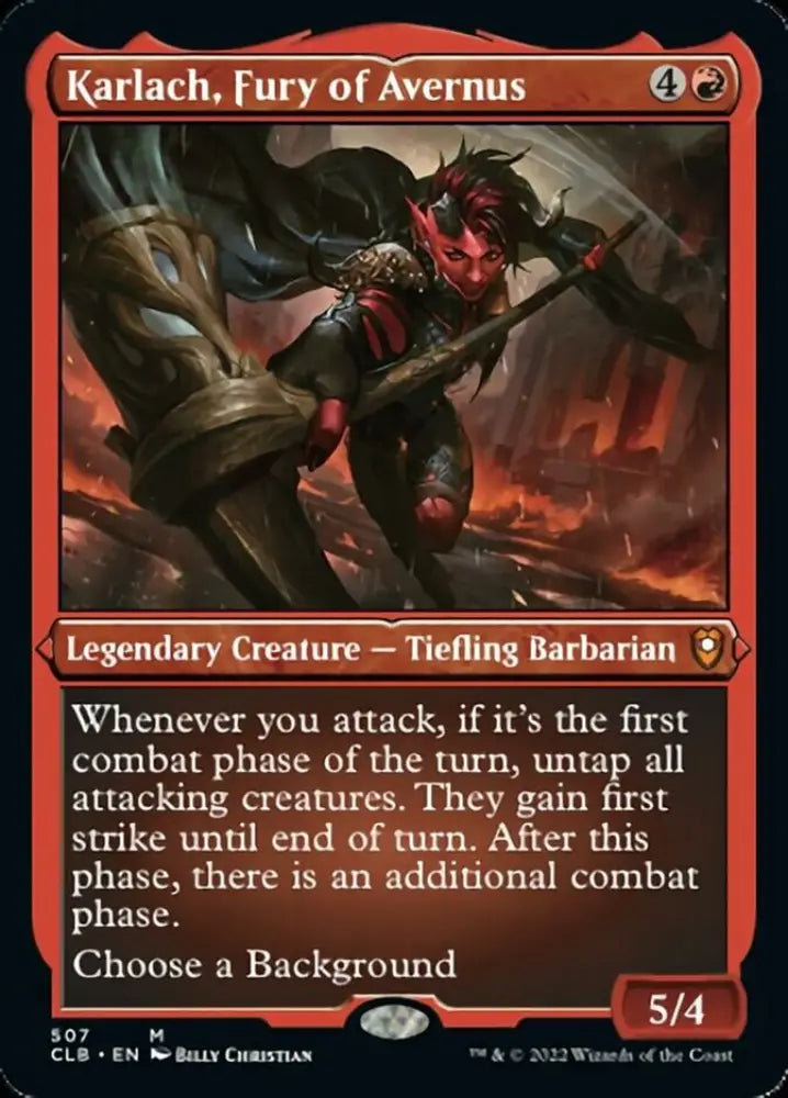 Karlach Fury of Avernus (Foil Etched) [Commander Legends: Battle for Baldur’s Gate] - MTG Single