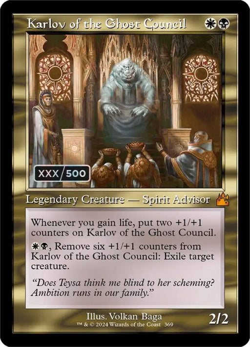 Karlov of the Ghost Council (Retro) (Serialized) [Ravnica Remastered] - MTG Single