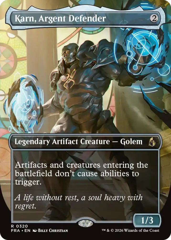 Karn, Argent Defender (Borderless) (320) [Reality Fracture]