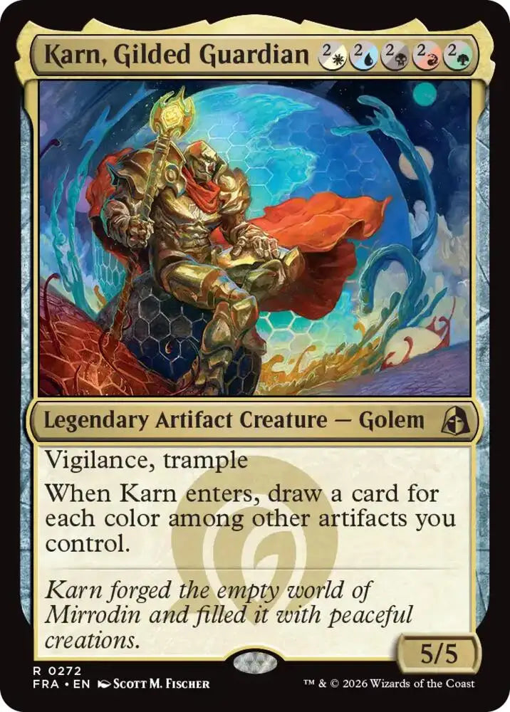 Karn, Gilded Guardian (272) [Reality Fracture]