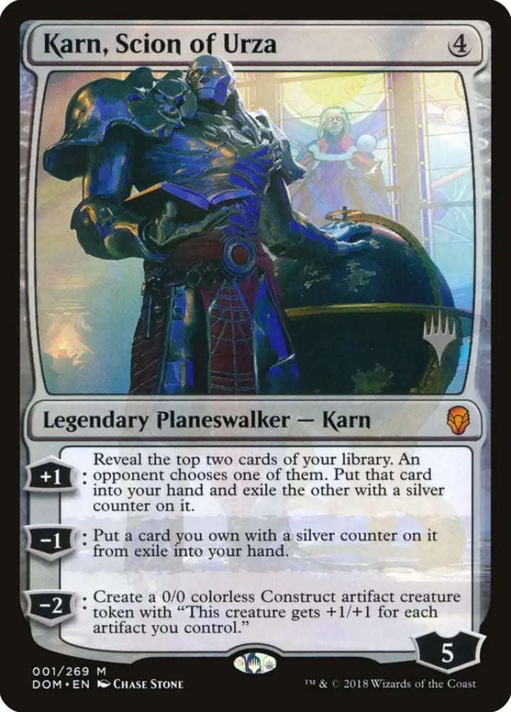 Karn Scion of Urza (Promo Pack) [Dominaria Promos] - MTG Single
