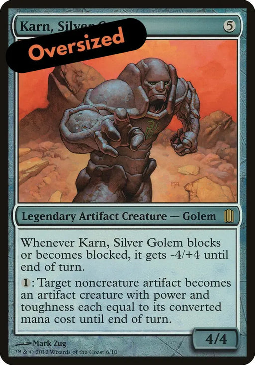 Karn Silver Golem (Oversized) [Commander’s Arsenal Oversized] - MTG Single