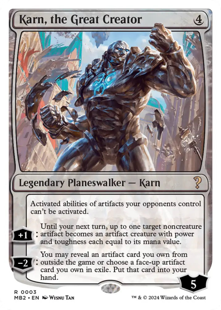 Karn the Great Creator (White Border) [Mystery Booster 2] - MTG Single