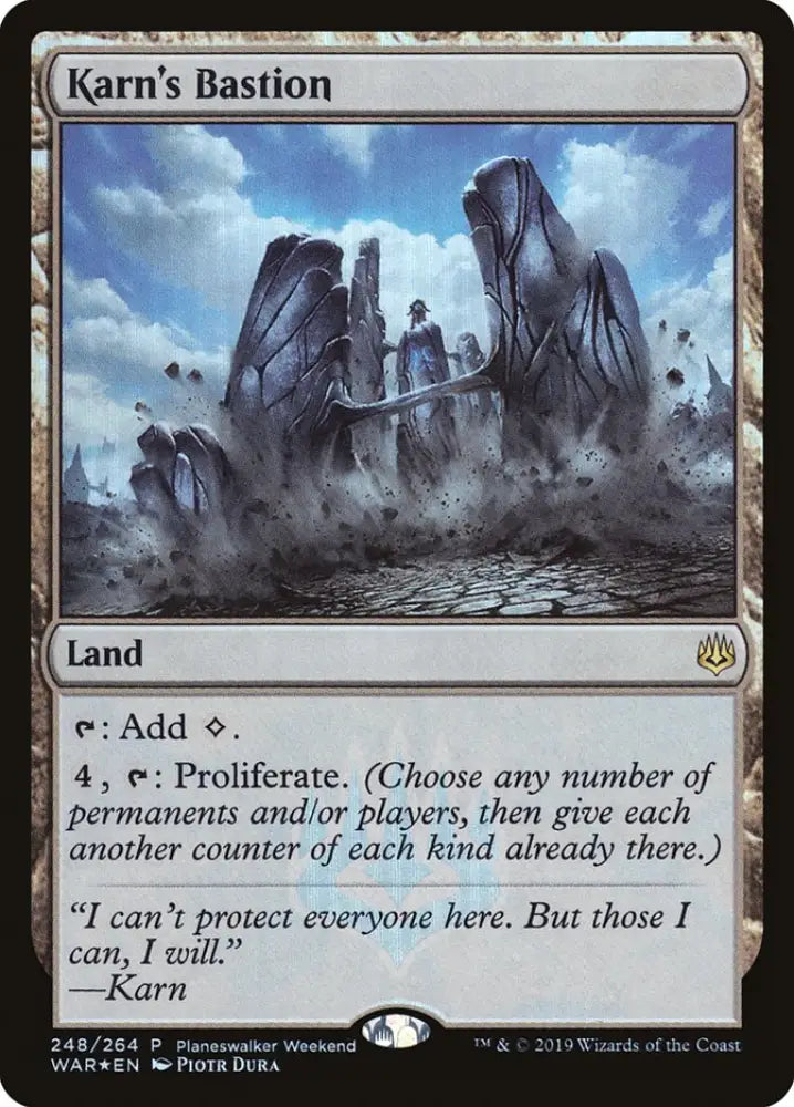 Karn’s Bastion (Planeswalker Weekend) [War of the Spark Promos] - MTG Single