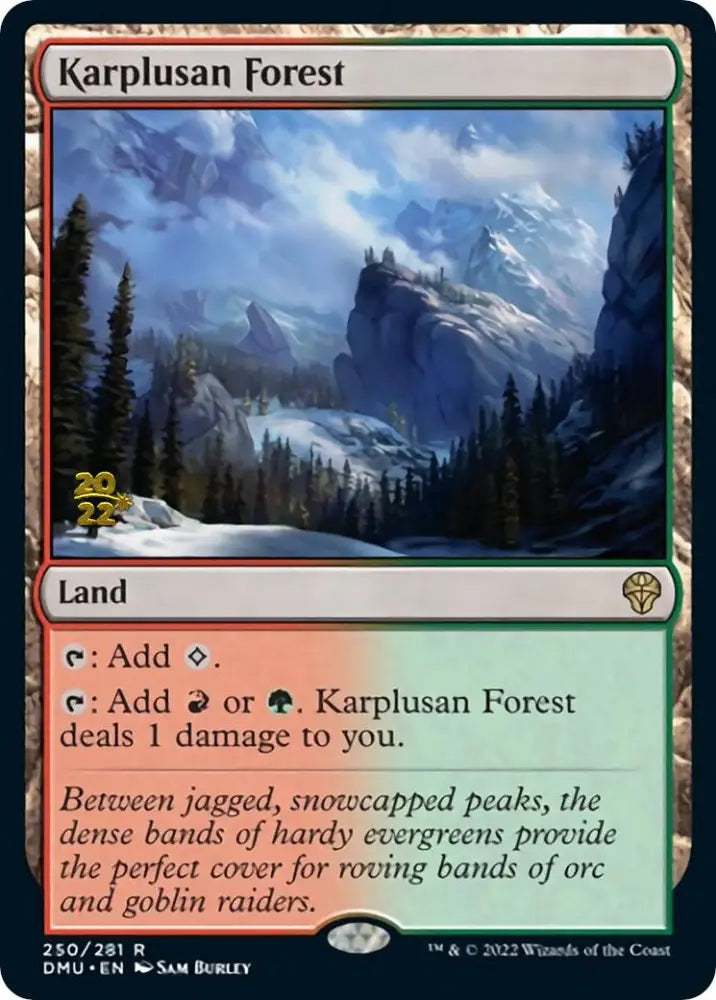 Karplusan Forest [Dominaria United Prerelease Promos] - MTG Single