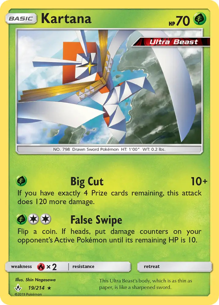 Kartana (19/214) [Sun & Moon: Unbroken Bonds] - Pokemon Single