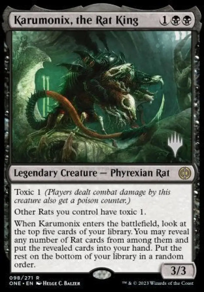 Karumonix the Rat King (Promo Pack) [Phyrexia: All Will Be One Promos] - MTG Single