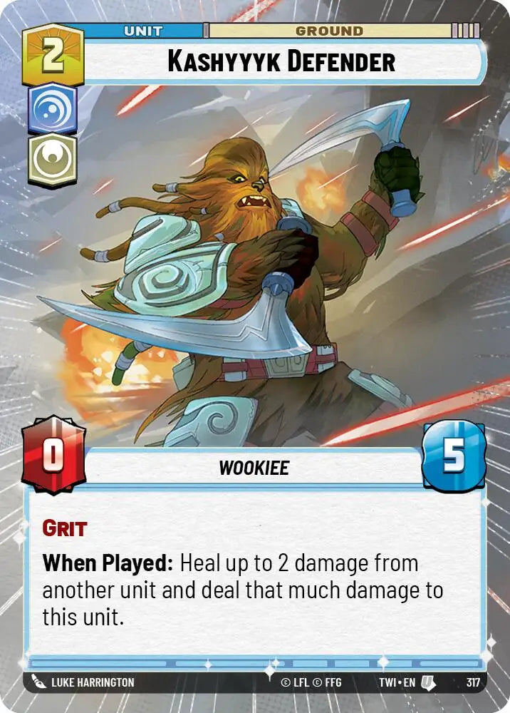 Kashyyyk Defender (Hyperspace) (317) [Twilight of the Republic] - Star Wars: Unlimited Single