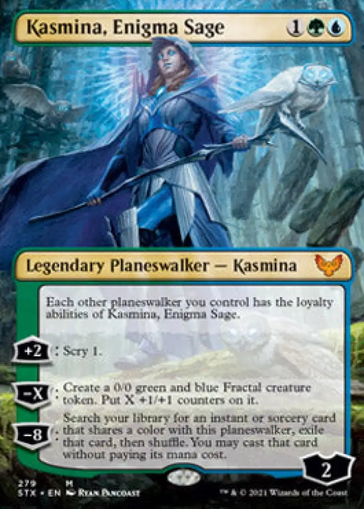 Kasmina Enigma Sage (Borderless) [Strixhaven: School of Mages] - MTG Single