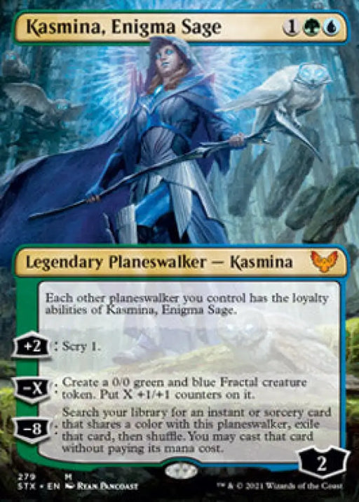 Kasmina Enigma Sage (Borderless) [Strixhaven: School of Mages] - MTG Single