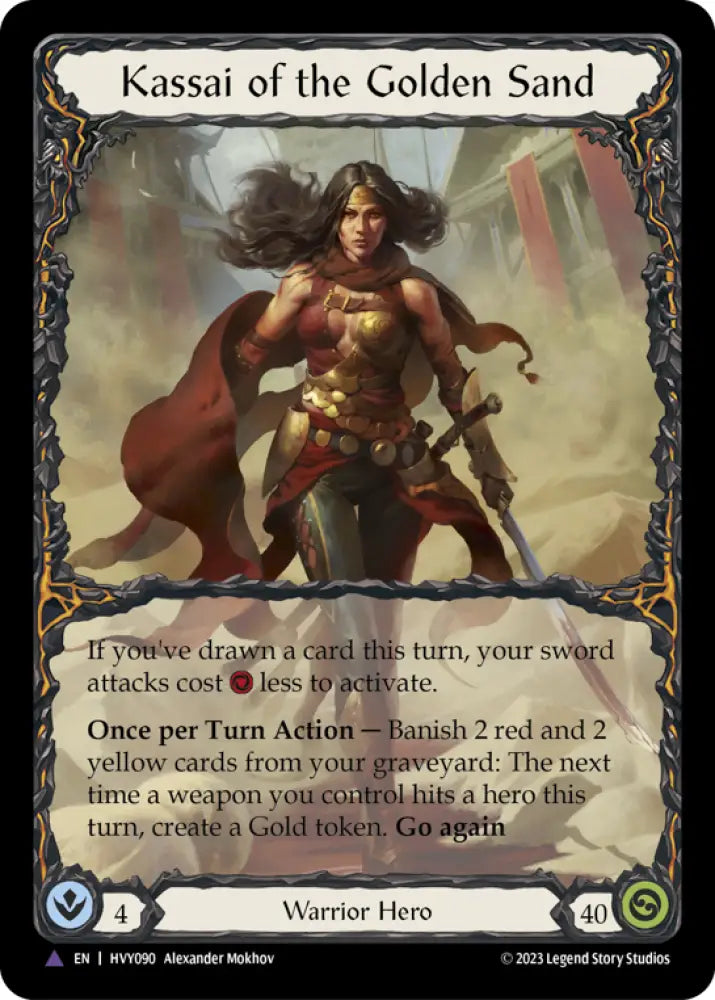 Kassai of the Golden Sand (Marvel) [Heavy Hitters] Cold Foil - Flesh And Blood Single