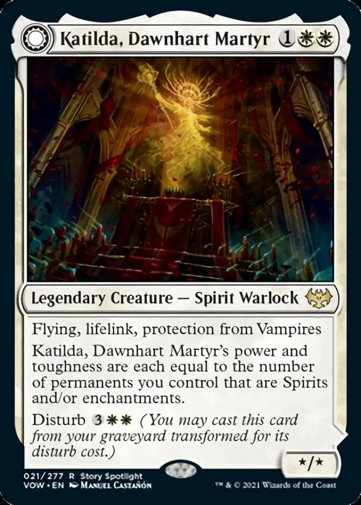 Katilda Dawnhart Martyr // Katilda’s Rising Dawn [Innistrad: Crimson Vow] - MTG Single