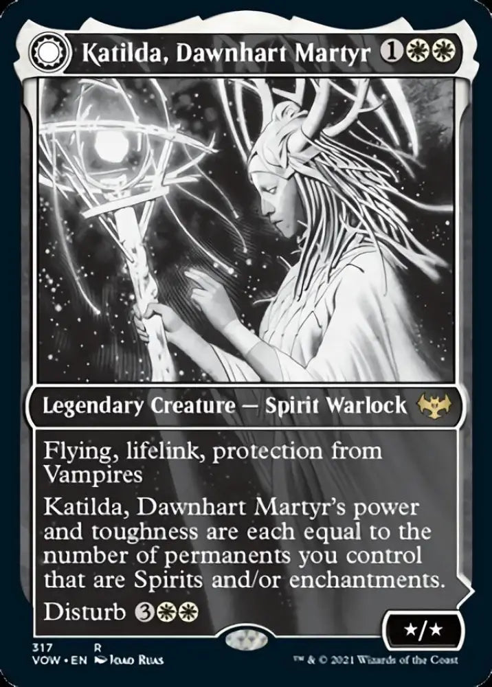 Katilda Dawnhart Martyr // Katilda’s Rising Dawn (Showcase Eternal Night) [Innistrad: Crimson Vow] - MTG Single