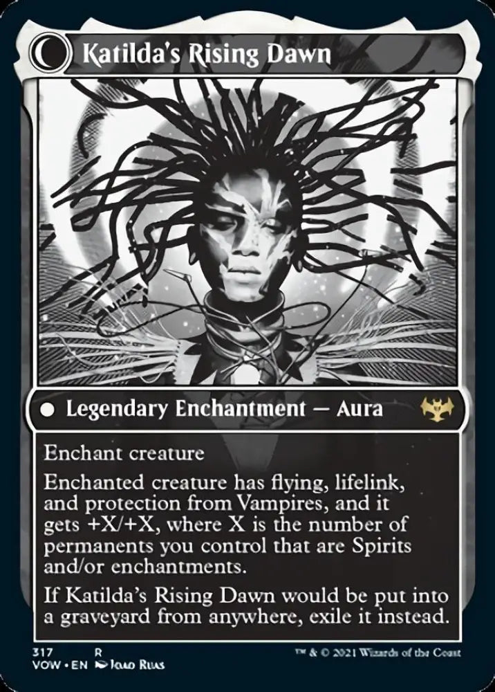 Katilda Dawnhart Martyr // Katilda’s Rising Dawn (Showcase Eternal Night) [Innistrad: Crimson Vow] - MTG Single