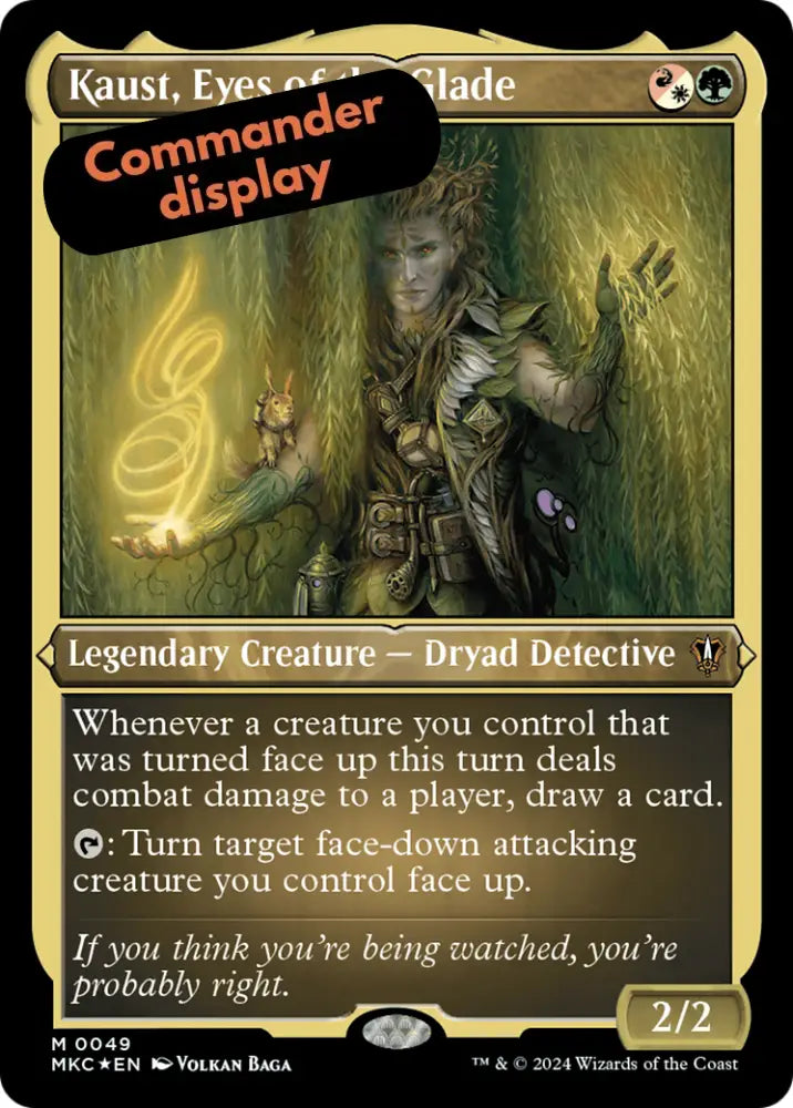 Kaust Eyes of the Glade (Display Commander) [Murders at Karlov Manor Commander] - MTG Single