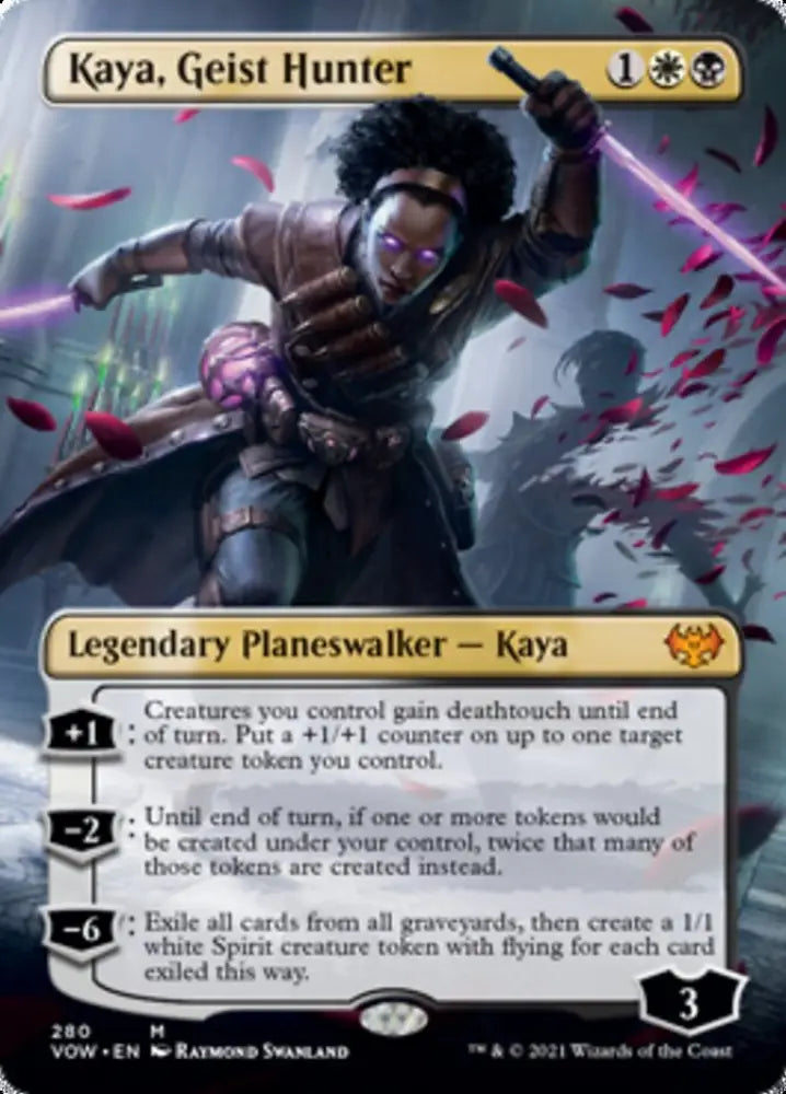 Kaya Geist Hunter (Borderless) [Innistrad: Crimson Vow] - MTG Single