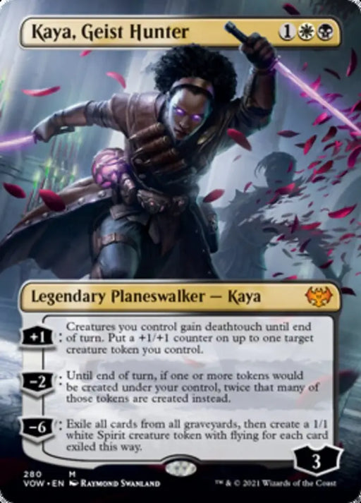 Kaya Geist Hunter (Borderless) [Innistrad: Crimson Vow] - MTG Single