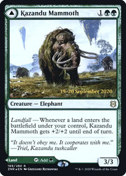 Kazandu Mammoth // Kazandu Valley [Zendikar Rising Prerelease Promos] - MTG Single